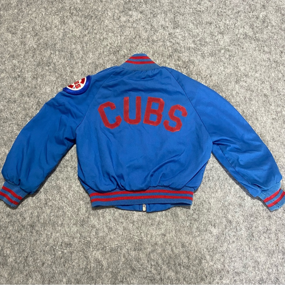 Vintage Cubby Blue Toddler Chicago Cubs Bomber Jacket 12-18 Months